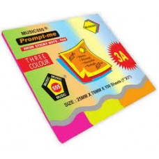 MUSIC 555 PROMPT-ME NEON STICKY NOTE PAD THREE COLOUR